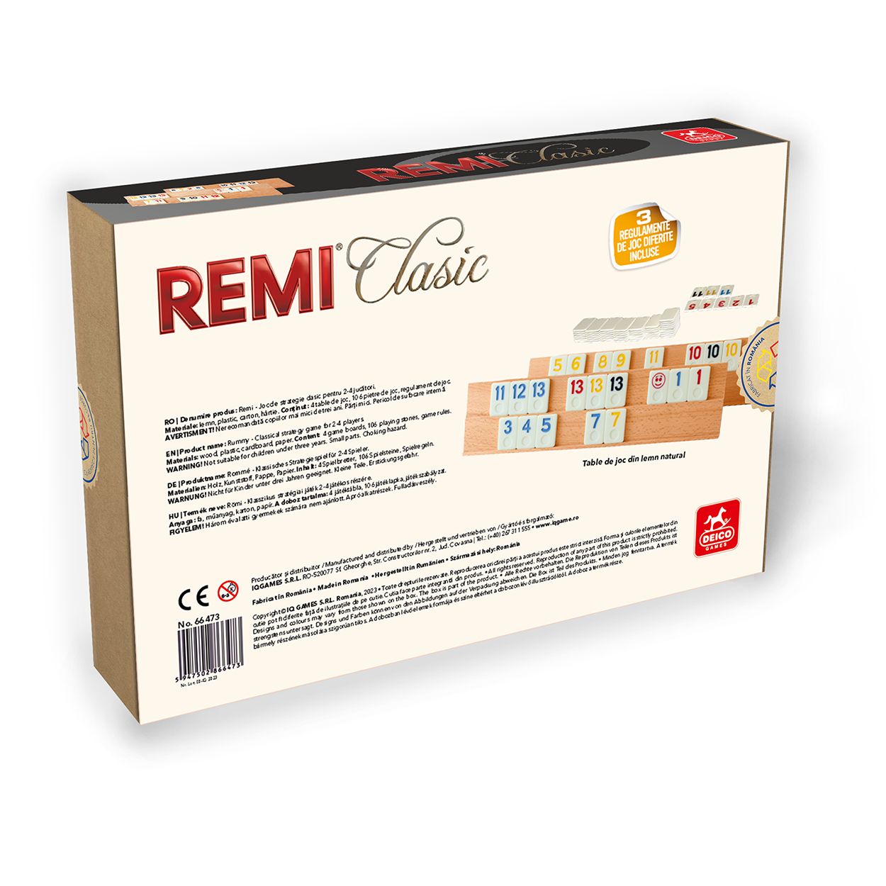 Remi Clasic, Tabla lemn masiv