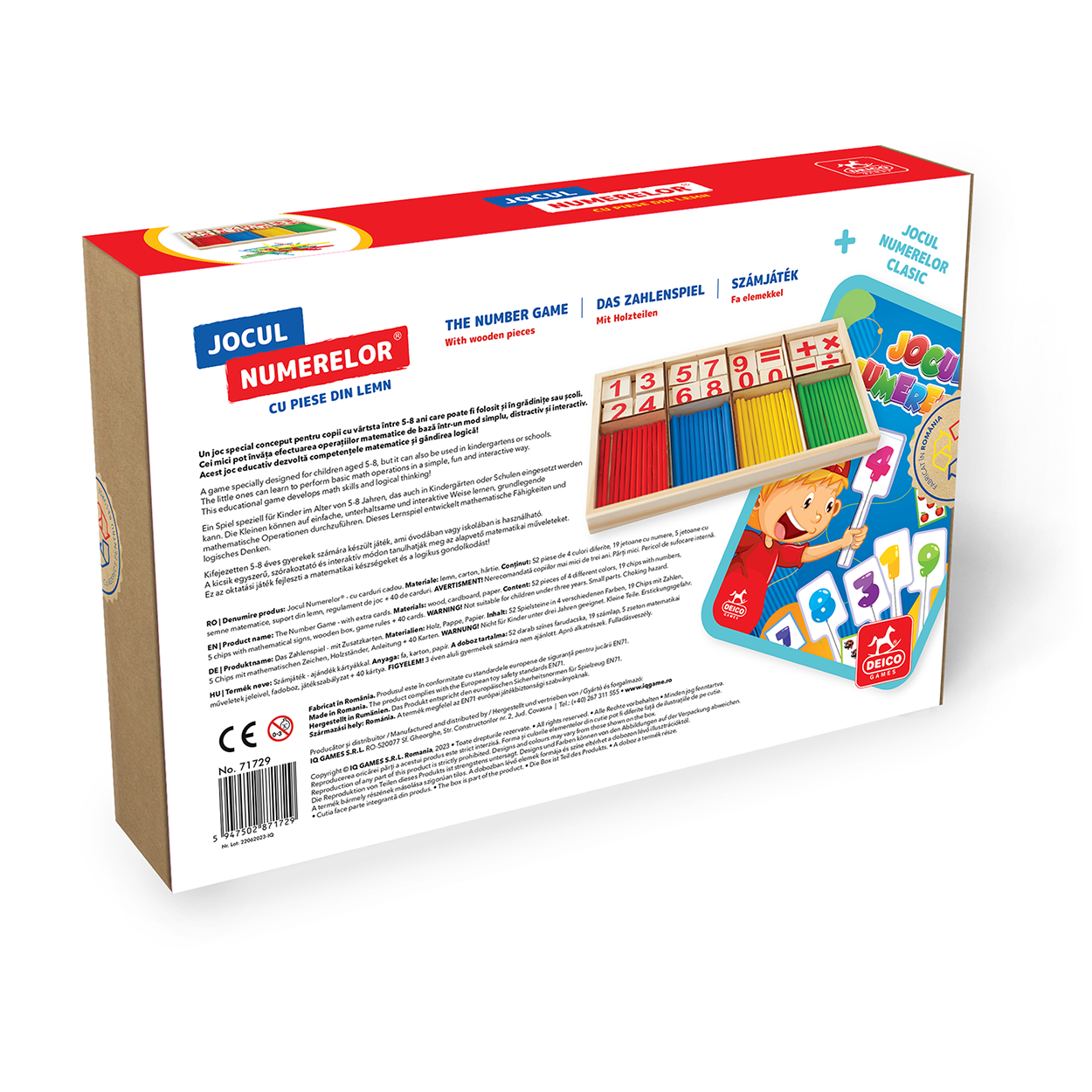Jocul Numerelor® - Cu piese din lemn