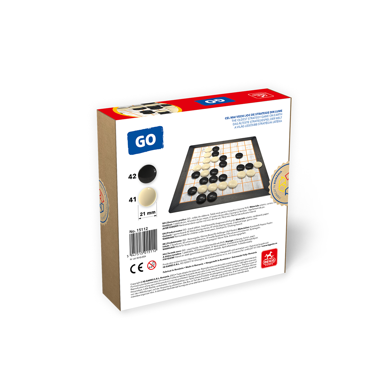 GO caroiaj 9x9, 81 pietre, Ediție Travel