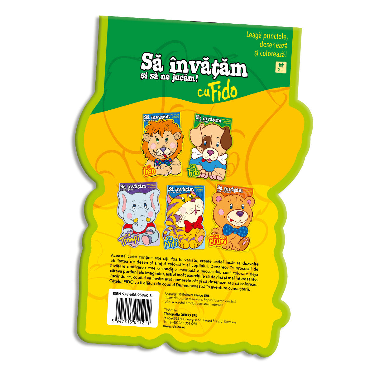 Să învățăm și să ne jucăm cu FIDO! Leagă punctele, desenează și colorează!