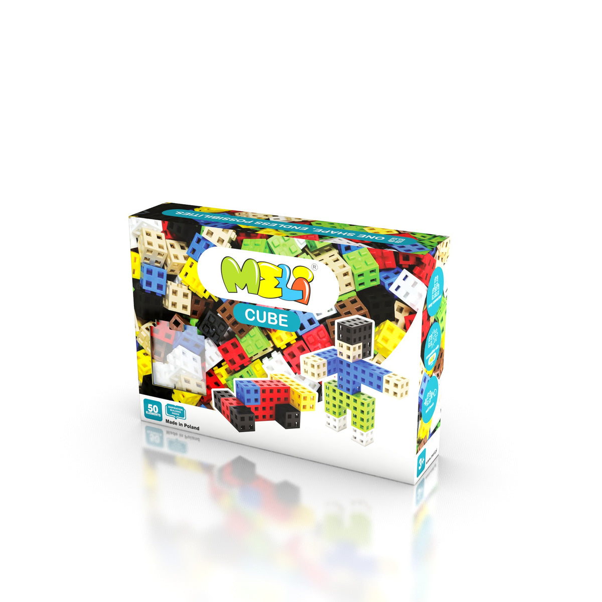 Set de constructie cuburi MELI Cube 50 piese