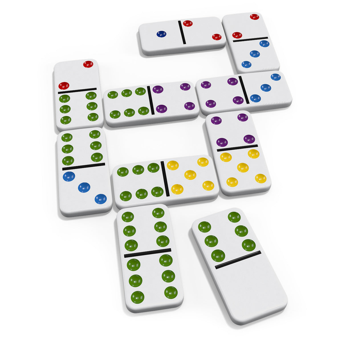 DOMINO PLUS, Cutie metalică, Piese "os/piatră"