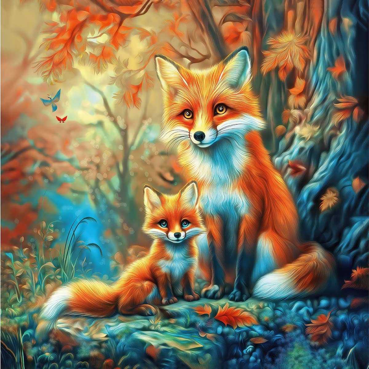 Puzzle lemn - Vulpe, 50 piese, High difficulty  Including 30 Special Pony shapes pieces