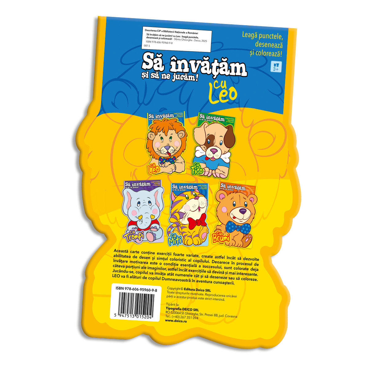 Să învățăm și să ne jucăm cu LEO! Leagă punctele, desenează și colorează!