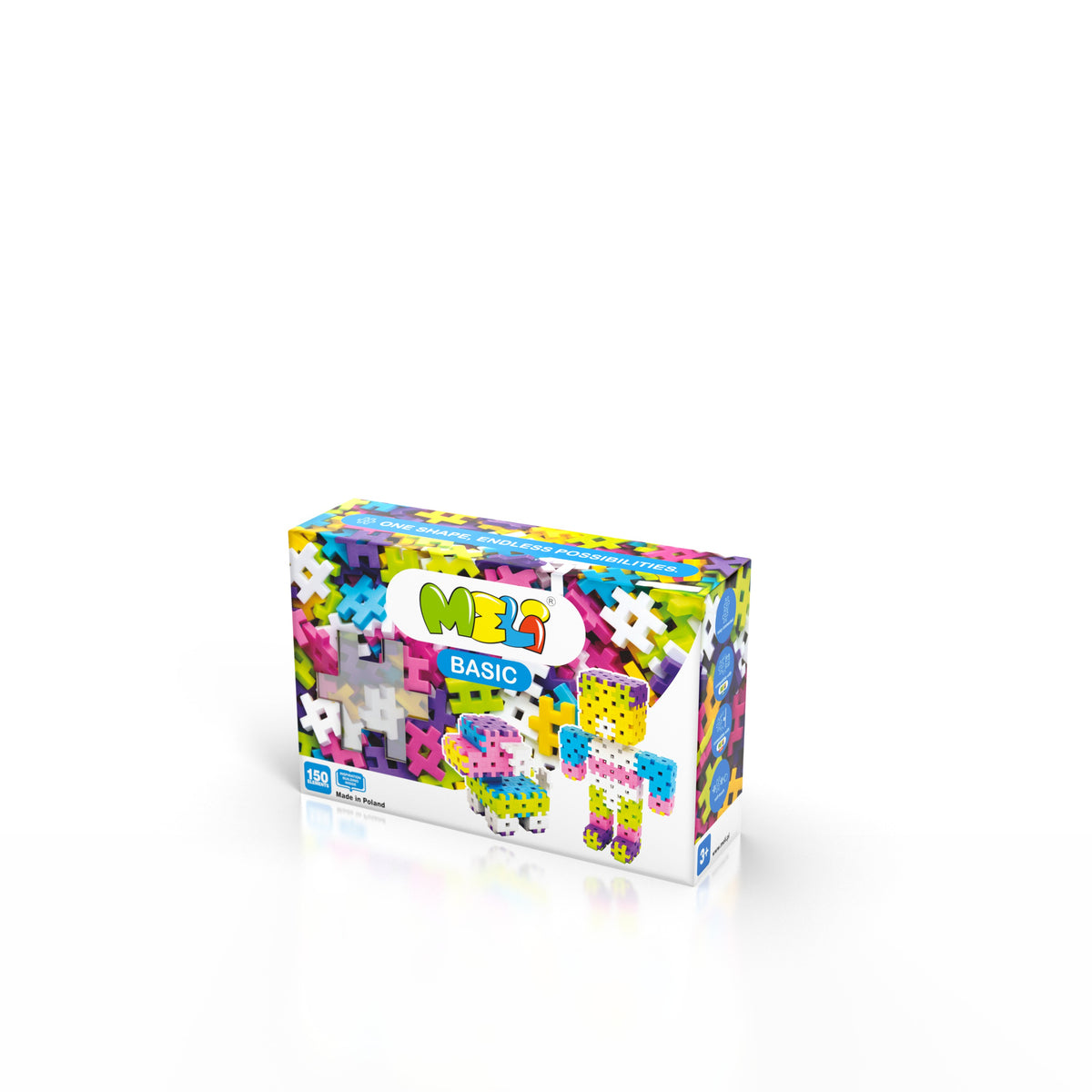 Set de constructie MELI Basic Pink 150 piese