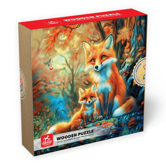 Puzzle lemn - Vulpe, 50 piese, High difficulty
