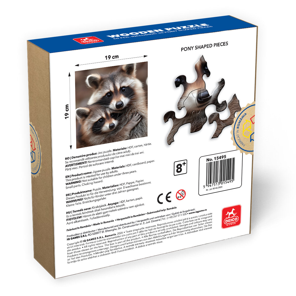 Puzzle lemn - Raton, 50 piese, High difficulty  Including 30 Special Pony shapes pieces