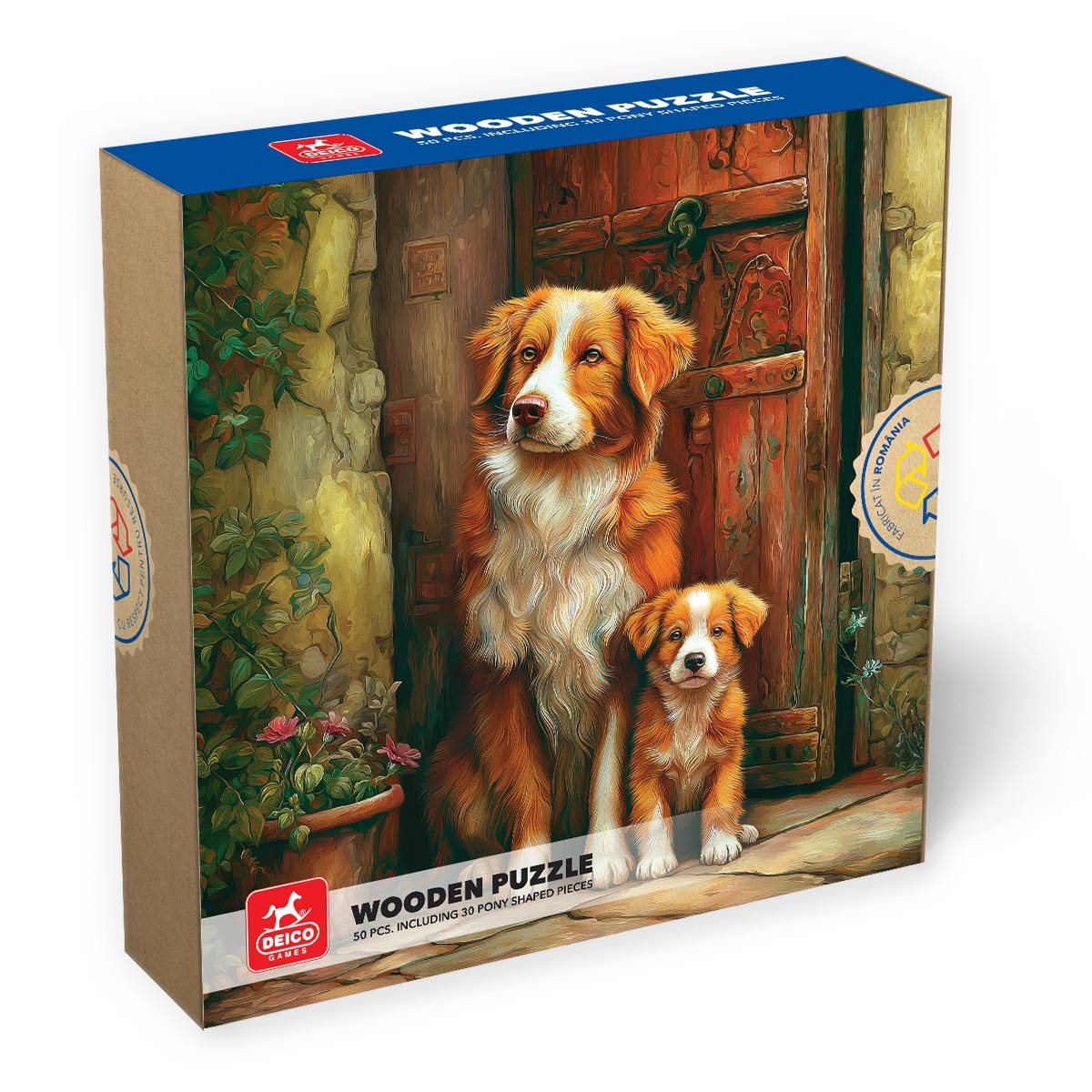 Puzzle lemn - Catel, 50 piese, High difficulty  Including 30 Special Pony shapes pieces