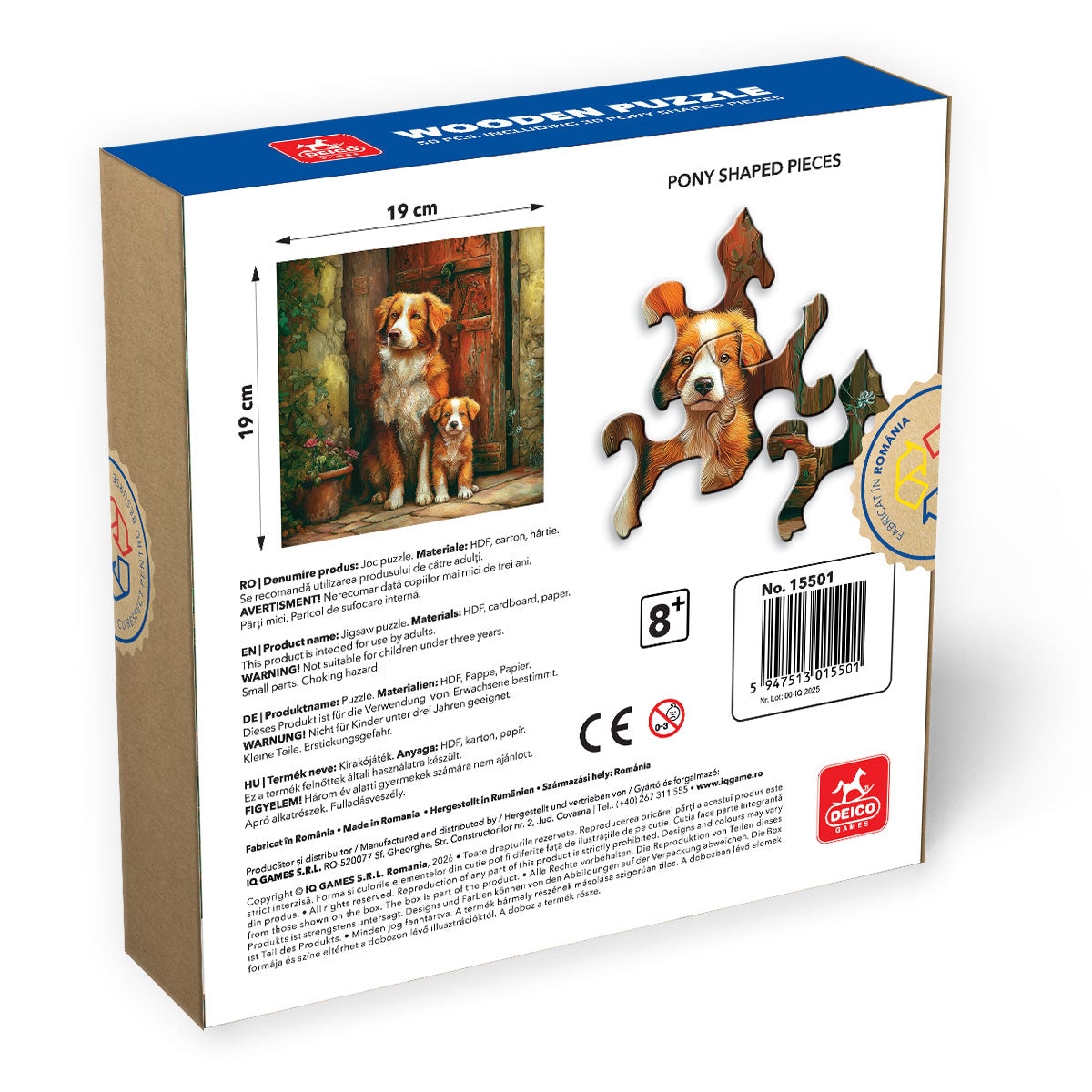 Puzzle lemn - Catel, 50 piese, High difficulty  Including 30 Special Pony shapes pieces