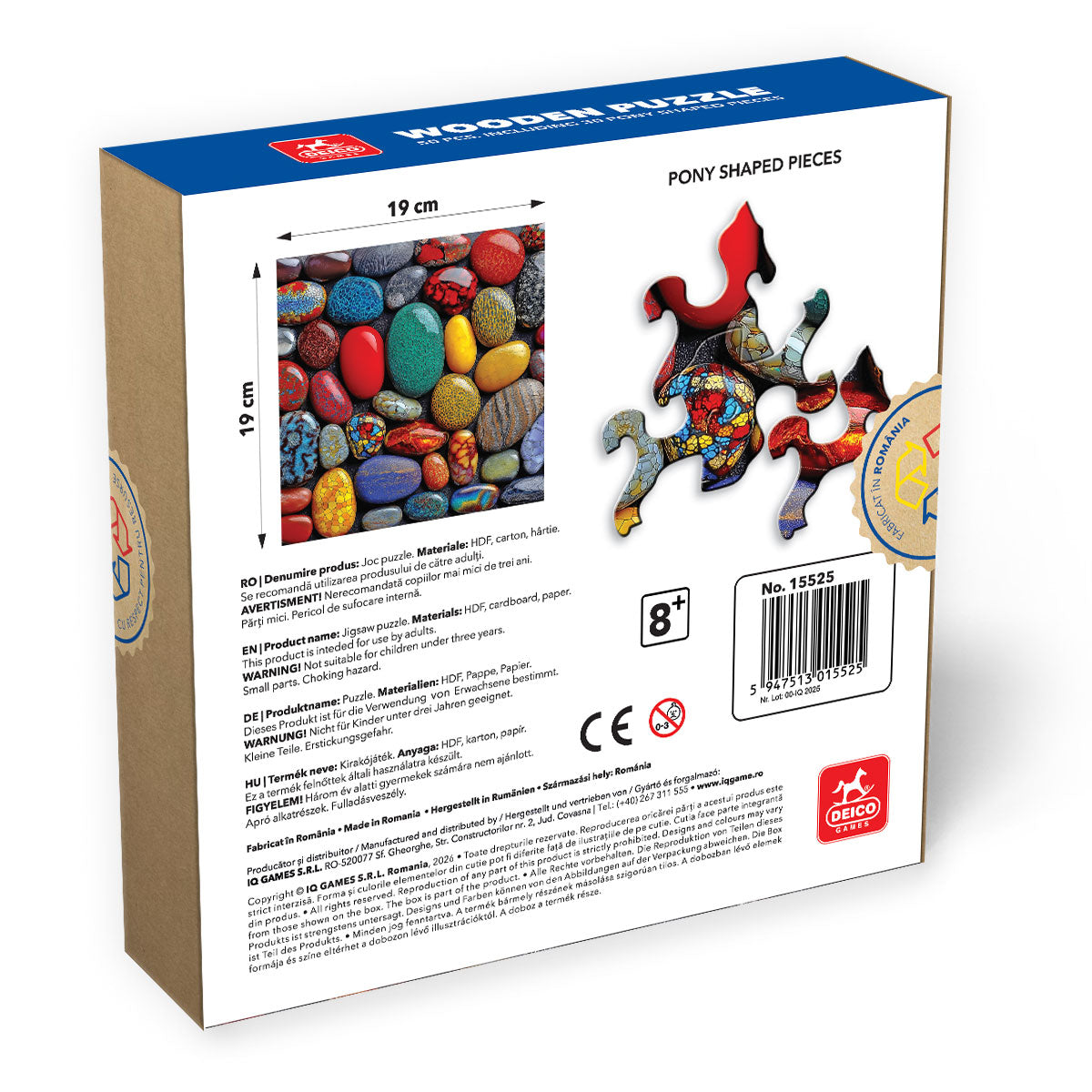 Puzzle lemn - Pietre pretioase, 50 piese, High difficulty  Including 30 Special Pony shapes pieces