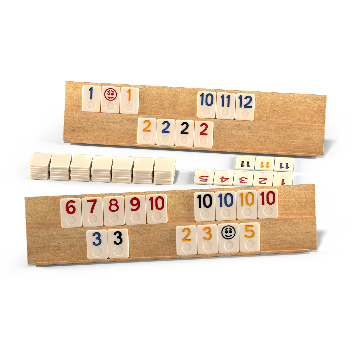 REMI CLASIC, Tablă lemn masiv, Cutie metalică, Piese "os/piatră"