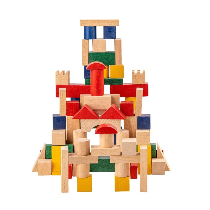 Coloured Building Blocks - 82 pieces